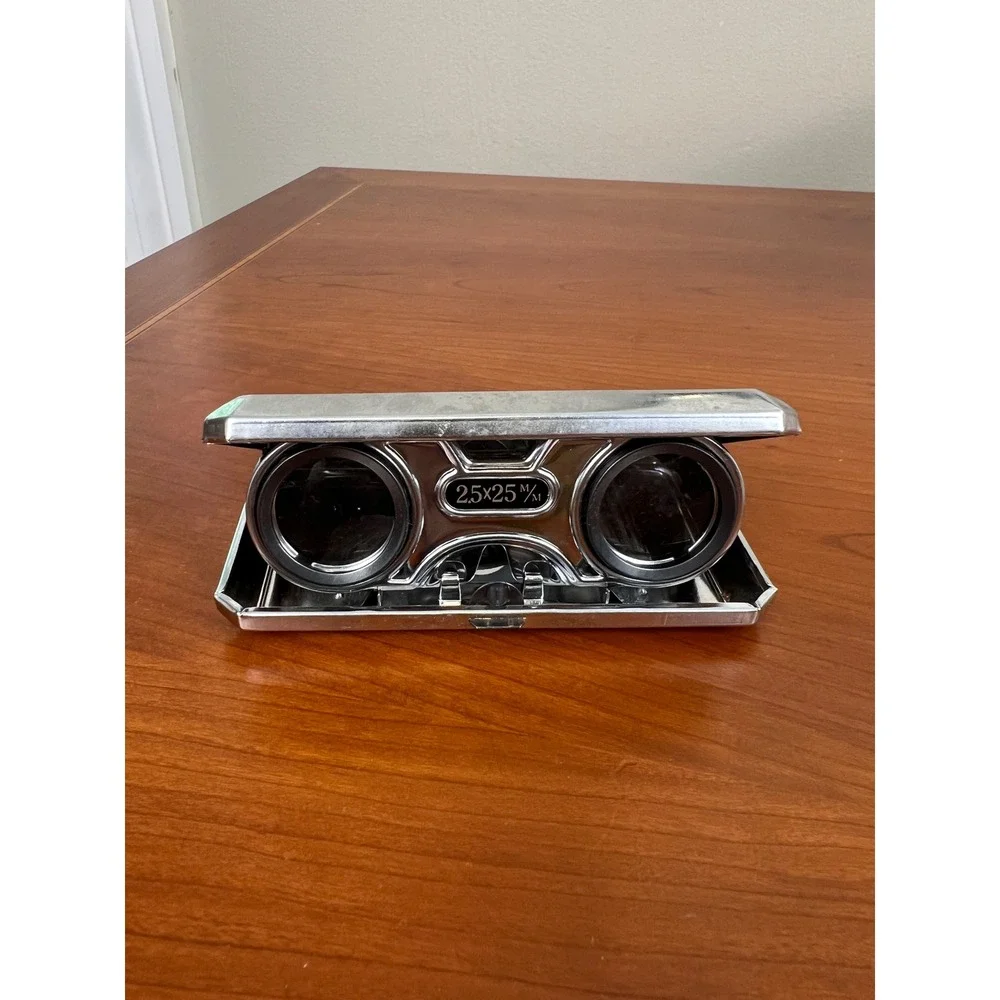 Vintage Focal Folding Opera Glasses 2.5x25mm Sport Glass Japan Kmart 1960s Box